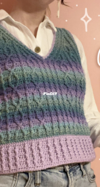 The Crafty Crayfish Co - Kaitlyn - The Cable Vest