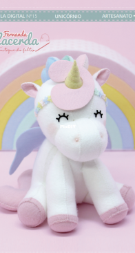 Boutique do Feltro - Fernanda Lacerda - Unicornio -  Portuguese