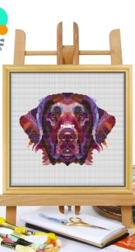 Awesome Pattern Studio - CS2115 - Mandala Flat-Coated Retriever XSD
