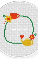Daily Cross Stitch - Tea Party Border