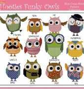 Pinoystitch - Hooties Funky Owls - Hooties Family XSD