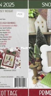 Primrose Cottage stitches - Snowman 2025