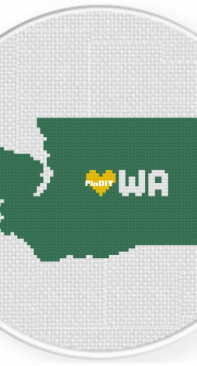 Daily Cross Stitch - Heart Washington