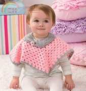 Sweet Baby Poncho.. LW4138  Kristin Stoltzlus for Red Heart   free