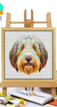 Awesome Pattern Studio - CS2134 - Mandala Old English Sheepdogs XSD