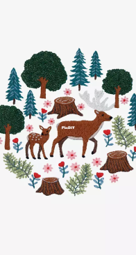 DMC - Woodland Fawn / Cerfs des Bois - Free