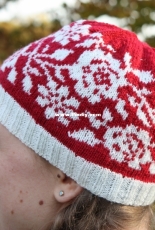 Rose and Flower Beanie by Julie Linsenmeyer-Free