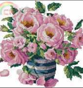 Dimensions 3234 Roses in Striped Vase XSD