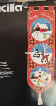 Bucilla - Kit No. 48635 - Jeweled Panel holiday scenes