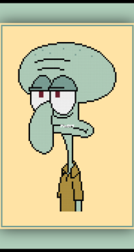 Cross Stitch Quest - SpngeBob SquarePants - Squidward - Free