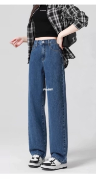 Tailoring Academy - AS485 Elastic Waist Straight-Leg Jeans - Sizes XS-4XL - Chinese