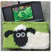 Unknow Designer-Knit a Shaun the Sheep Nintendo DS case