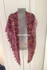 Stairways Scarf- ups and downs by Tina Baumgarten-Free