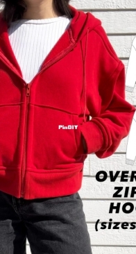 sewingwithnicole  - Perfect Oversized Zip Up Hoodie - English