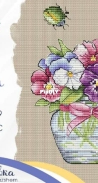 My Embroidery - Made for You Stitch -  Annie (Pansies) by Elena Shestakova