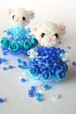 Blue Bear with Roses - Christiane Bruning - German - Free