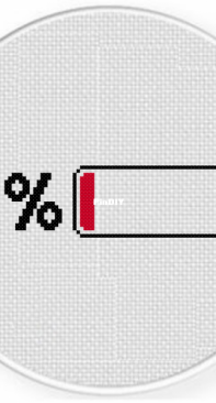 Daily Cross Stitch - 1 Percent Battery