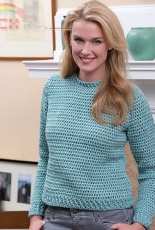 Red Heart- Lorna Miser- LW4110 Crochet Crew Sweater - Free
