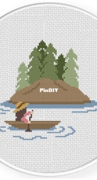 Daily Cross Stitch - Forest Boating