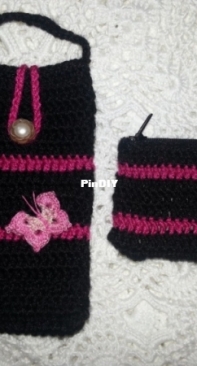 Matching cell phone case and purse