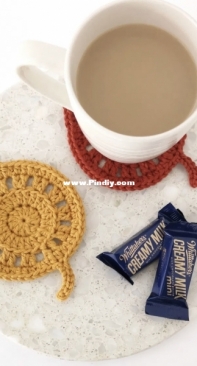 Stitch by Fay - Fay Lyth - Fallen Leaves Crochet Coaster Pattern - Free
