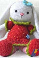 Whimsical Little Fox - Pradeepa -Strawberry bunny