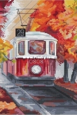 Art Stitch LadyD - Autumn Tram by Daria Smirnova