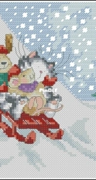 Sledging Fun by Margaret Sherry from Cross Stitch Crazy 171 PCS + XSD