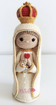 Fulo Crocheteria - Deise Diniz - Our Lady of Fátima - Nossa Senhora de Fátima - Portuguese