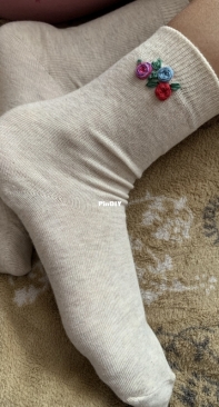 Roses on the socks
