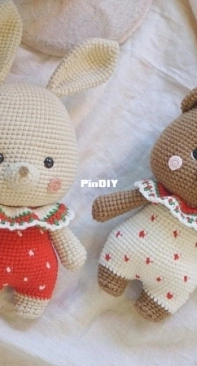 Amigurumi by Orange - Orange Amigurumi - Namsom Pan - Bunny and Bear - Chinese - Translated