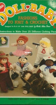 Fibre Craft FCM 112 Little Doll Baby Fashions to knit & crochet by Martha Nelson Thomas