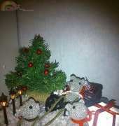 completed mice on sleigh