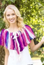 Premier Yarns-P00406-Jazzy Sideways Capelet-Free