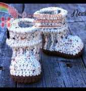 New Born Knots - Amanda Chapman - dual ribbing booties