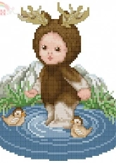 Ellen Maurer Stroh EMS Animal Babies - Moose Baby PCS