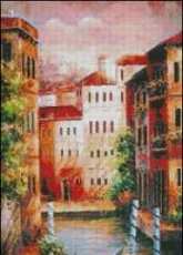 Intricate Cross Stitch - Boat Canal