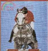 Gray Jumper from Graphique Needle Arts Book 13 Horses in Motion