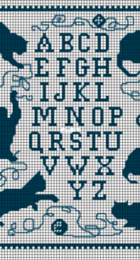 Club Point de Croix CPDC - Cat and Yarn ball ABCS