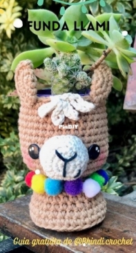 Bhindi Crochet - Celeste Ronzano - Llama Cozy - Funda Llami - Spanish - Free