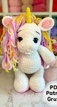 Alina Kamalieva - Unicorn - Unicornio amigurumi peluche - Spanish - Free