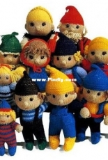 Vintage Knitted  Elf Dolls