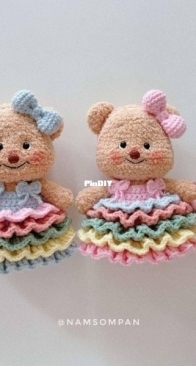 Amigurumi by Orange - Orange Amigurumi - Namsom Pan - Layered Dress Bear