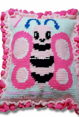 Graphed Charts Depot - Lissa Mitchell - Kawaii Butterfly Pillow