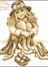 Vervaco 35.308 Girl with shoes pcs