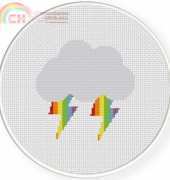 Daily Cross Stitch - Rainbow Thunder