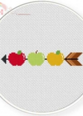 Daily Cross Stitch - Arrowed Apple