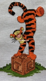 Tiggers spelling block by Designer stitches