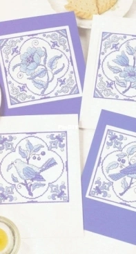 Delicate Delft Greetings - Delft Cards by Sue Page From Cross Stitch Gold 74 XSD
