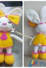 amigurumi Bunny yellow dress
